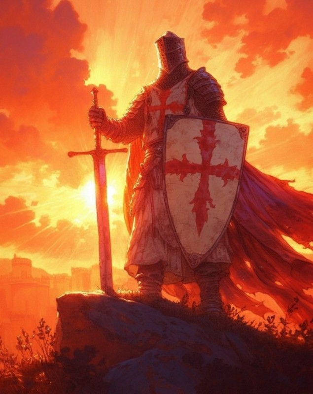 Create meme: crusader knight, The Crusader, crusader knight