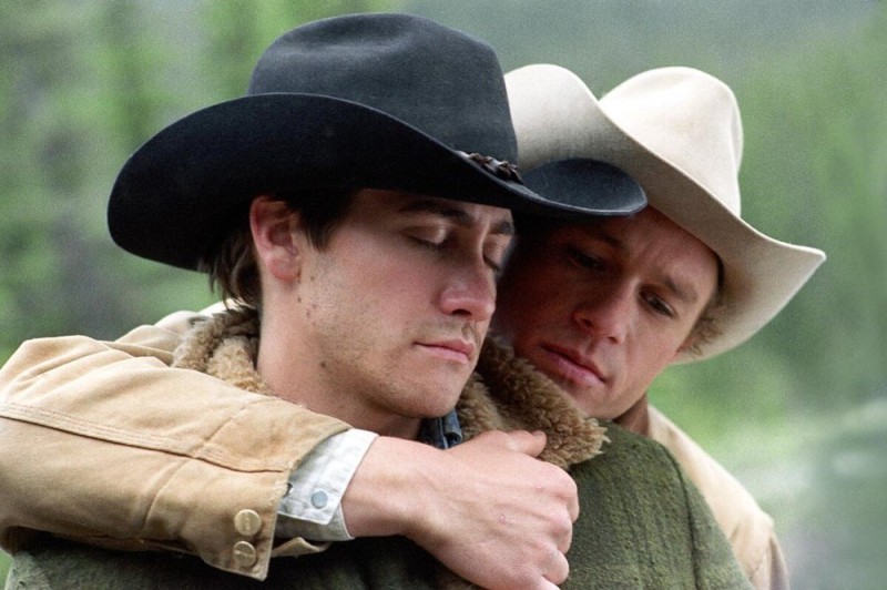 Create meme: Brokeback mountain kiss, broke back mountain, Brokeback mountain actors