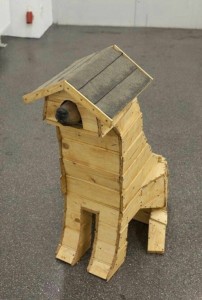 Create meme: the Trojan dog, house for birds, box for dogs