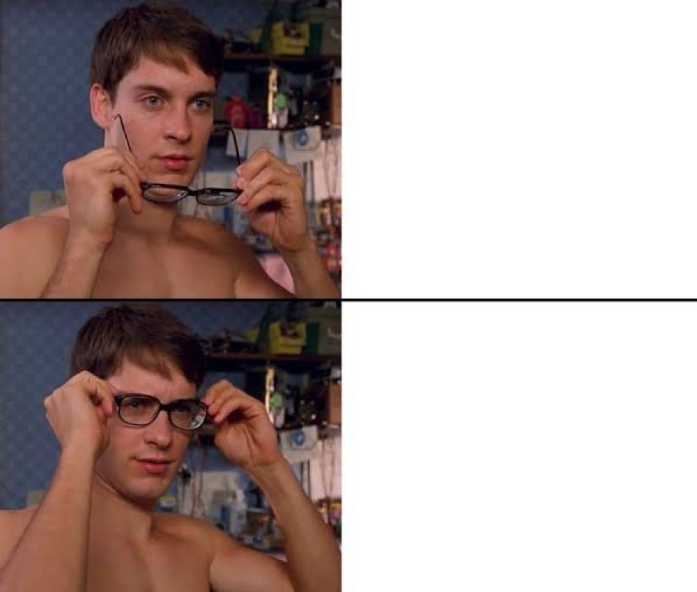 Create Meme Peter Parker Wears Glasses Peter Parker Meme With Sunglasses Pictures Meme