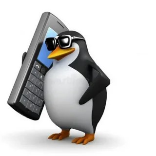 Create meme: Hello this meme penguin, the penguin with the phone, meme penguin phone