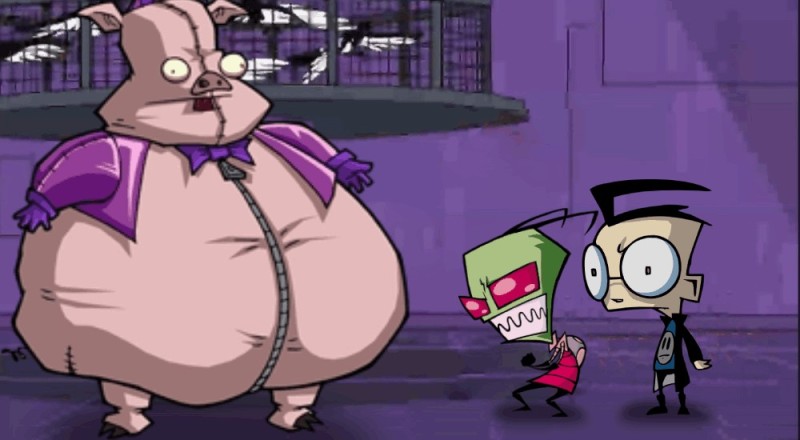 Create meme: The scary episode of Invader Zim, gir invader of winters, The invader of Zim Dib