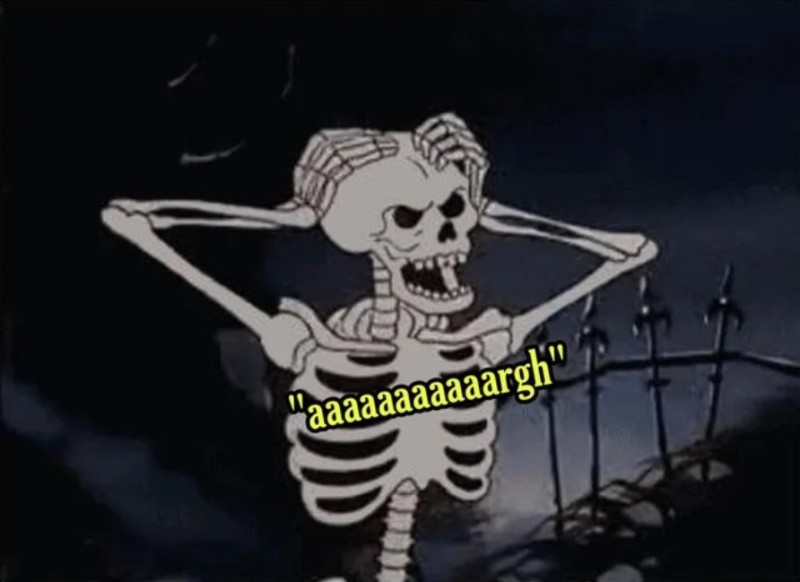 Create meme: cartoon skeleton, the skeleton from the cartoon, skeleton 