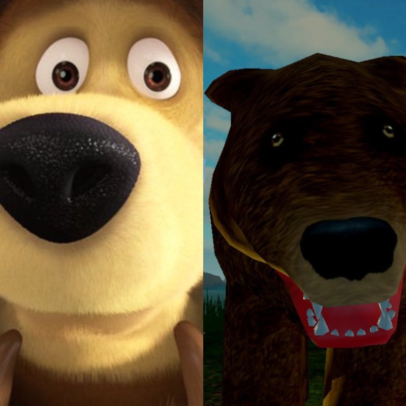 Create meme: masha the bear and the bear, the bear from the cartoon Masha and the bear, Masha and the bear new series