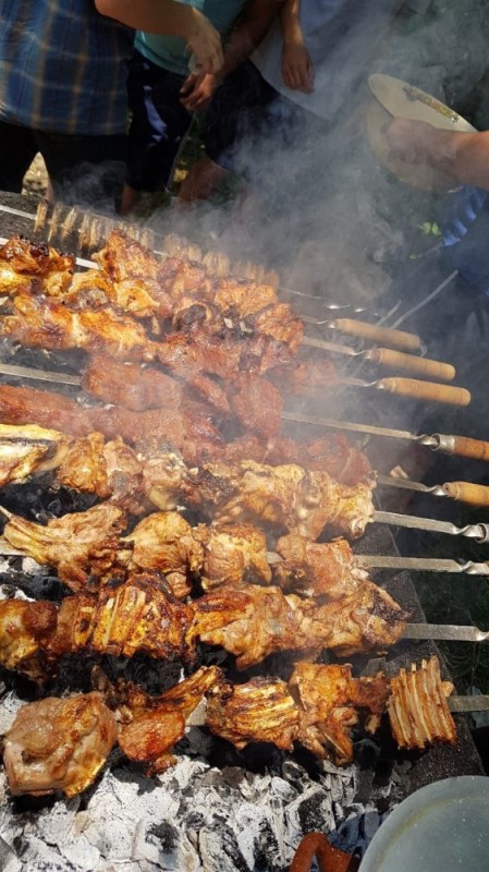 Create meme: kebab , food shish kebab, barbecue is a delicious yard