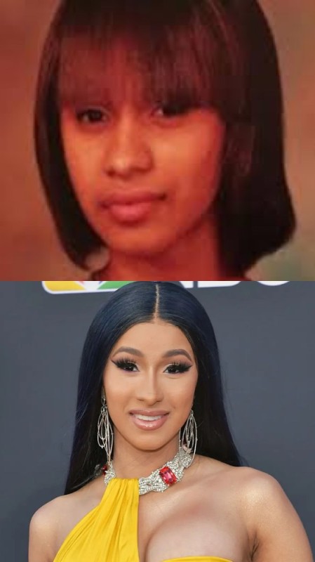 Create meme: cardi b, cardi b before and after plastic surgery, cardi b before plastic surgery