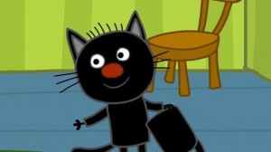 Создать мем: три кота, сажик черный кот три кота, 3 кота сборник сажика