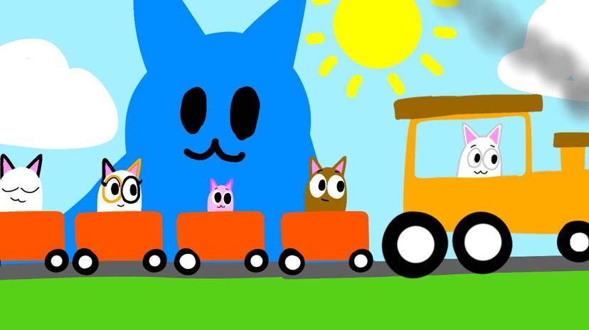 Create meme: Peak magic jet truck, Kote and the blue tractor songs for kids, Circus Three cats game