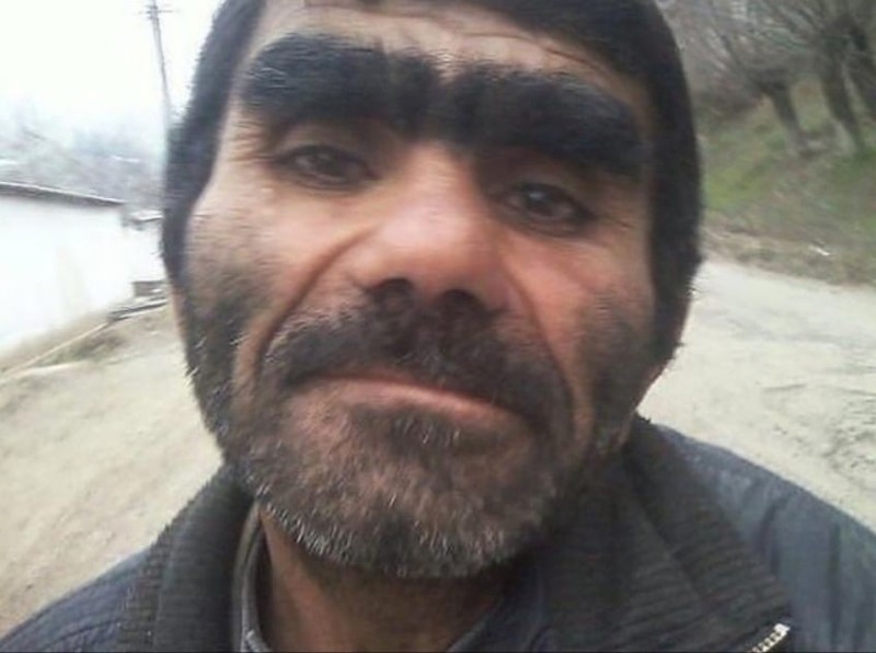 Create meme: male , tajik's face, an ancient man with a monobrow