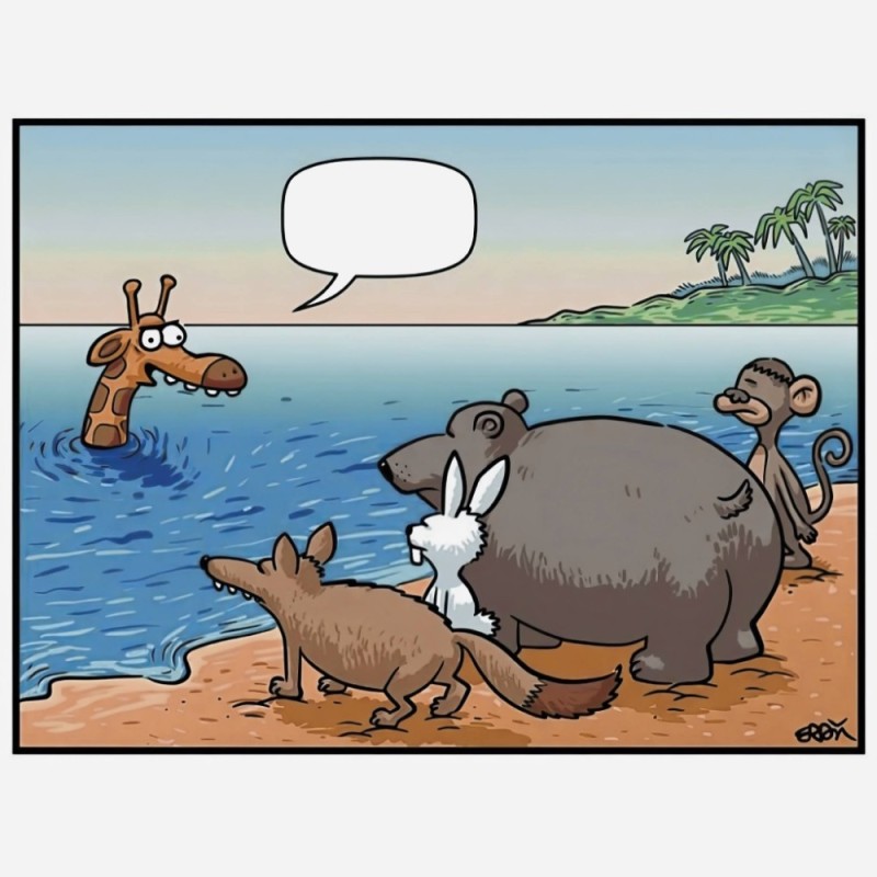 Create meme: funny comics , giraffe water beasts drowning meme, jokes humor