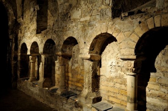 Create meme: Church , crypt of Saint Laurent in Grenoble, orcival France