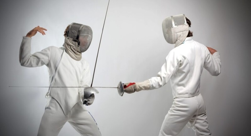 Create meme: fencing, fencing suit, sports fencing