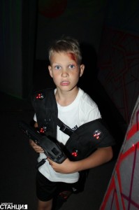 Create meme: laser tag, boy, laser tag arena