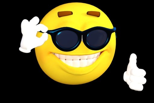 Create meme: smiley face with glasses meme, smiley with glasses, cool smiley with glasses