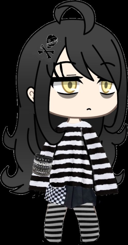 Create meme: gacha life nemu, Gacha life girls with black hair, gacha life