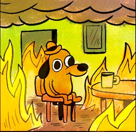 Создать мем: this is fine, This if fine