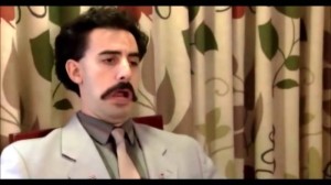 Create meme: Borat king in the castle , The king in the Borat palace, The king in the palace