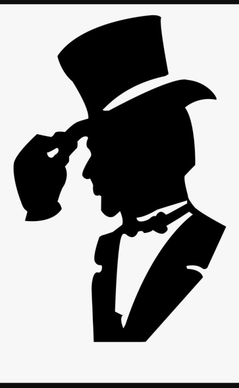 Create meme: silhouette of a gentleman in a hat, Gentleman silhouette, silhouette of a man in a hat