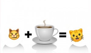 Create meme: coffee Cup, funny emoticons, smiley coffee