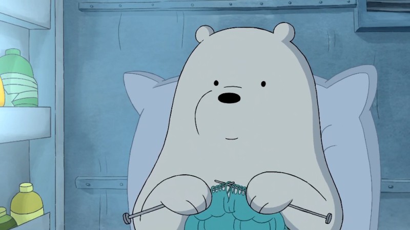 Создать мем: icebear we bare bears, рисунок, белый медведь