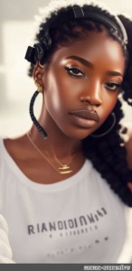Create meme: afro pop, nyx virtual makeup, beautiful black women