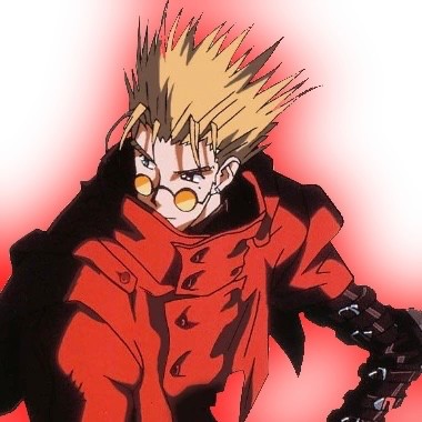 Create meme: trigun, vash hurricane, anime characters