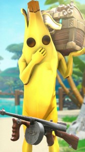 Create meme: fortnite banana, photo of the fortnight, fortnight banana with a gun