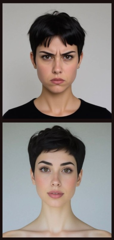 Create meme: short female haircut, women's hairstyle is short, women's hairstyle short haircut