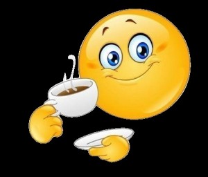 Create meme: smiley good morning, good morning emoticons, smiley with tea