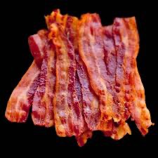 Создать мем: бекон на белом фоне, bacon bacon, bpm 128