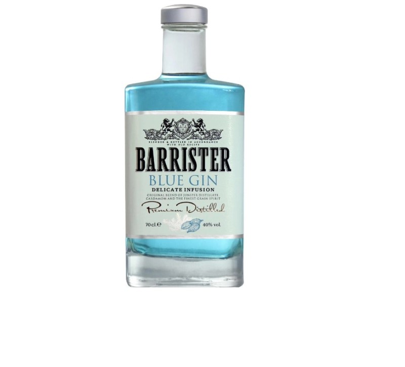 Create meme: barrister blue gin 0.5l, Jean barrister blue, gin barrister blue 40% 0.5l