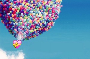 Create meme: balloons, greeting card with birthday balloons, balloons from the movie up