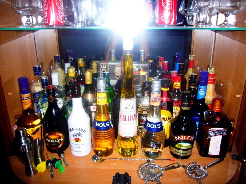 Create meme: luxury alcohol, a lot of alcohol, alcohol table