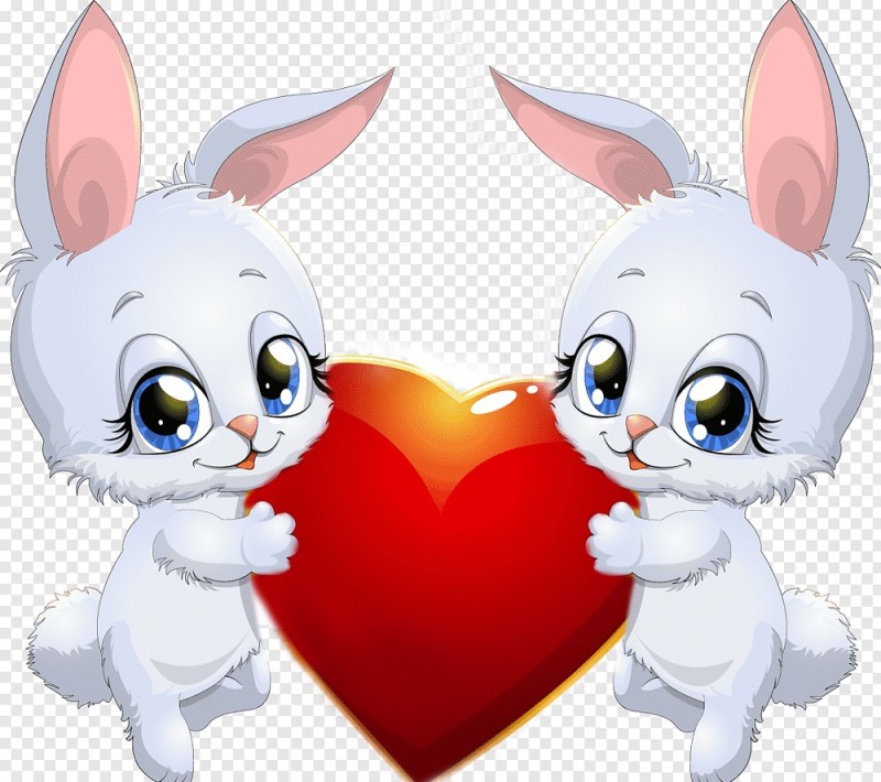 Create meme: bunny with a heart, a hare with a heart, bunny holds a heart