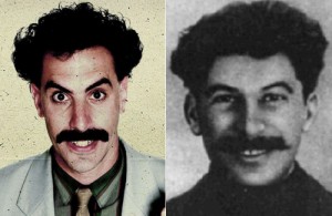 Create meme: Borat Sagdiyev, Stalin, the similarity