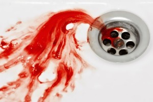 Create meme: blood clots in the vomit after alcohol, vomiting fresh blood clots, bleeding