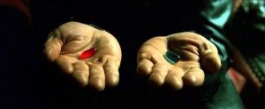 Create meme: red pill, Morpheus pills