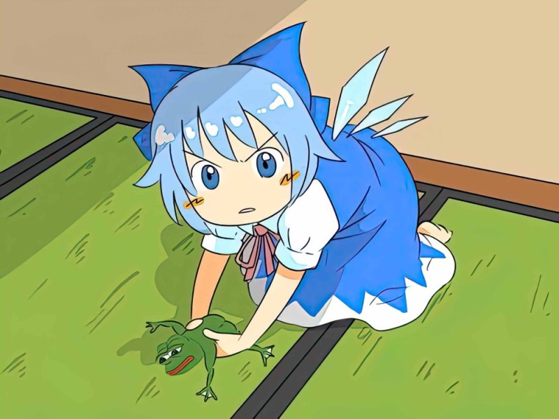 Create meme: cirno touhou, touhou hisoutensoku, touhou project