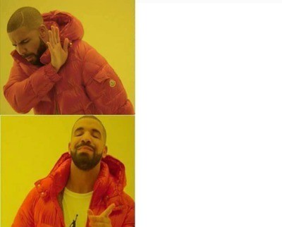 Create meme: rapper Drake meme, template meme with Drake, Drake meme template