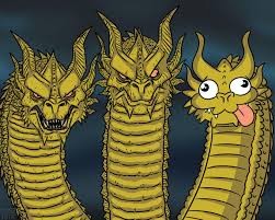 Создать мем: три головы дракона, цмок дракон мем, три головы дракона мем