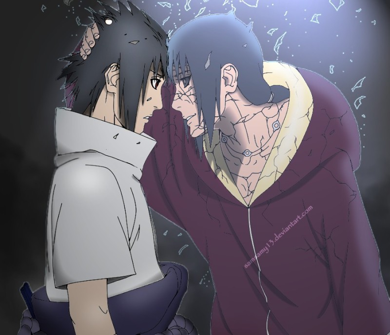 Create meme: sasuke naruto , Itachi Uchiha and Sasuke Uchiha, Itachi Uchiha and Sasuke