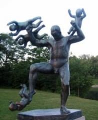 Create meme: the complex of sculptures of Gustav Vigeland, Gustav Vigeland, Norway Vigeland Park
