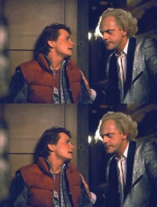 Create meme: back to the future Marty, back to the future, Doc and Marty