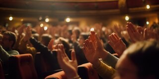 Create meme: the applause in the theater, with the audience, people of the theater