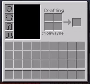 Create meme: minecraft crafting, the inventory in minecraft, minecraft crafting