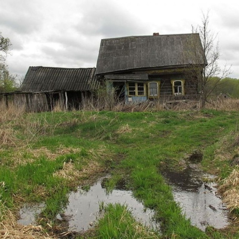 Create meme: village , the abandoned village of Gusevo, the village of chernaya rechka