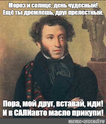 Чудесно пушкин. Мороз и солнце день чудесный Мем. Александр Сергеевич Пушкин Мем. Мемы про поэтов. Мемы про Гоголя и Пушкина.