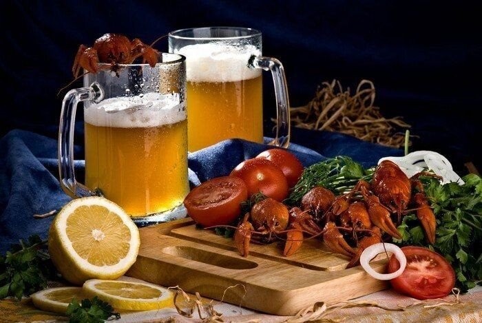 Create meme: beer with snacks, beer crawfish, beer