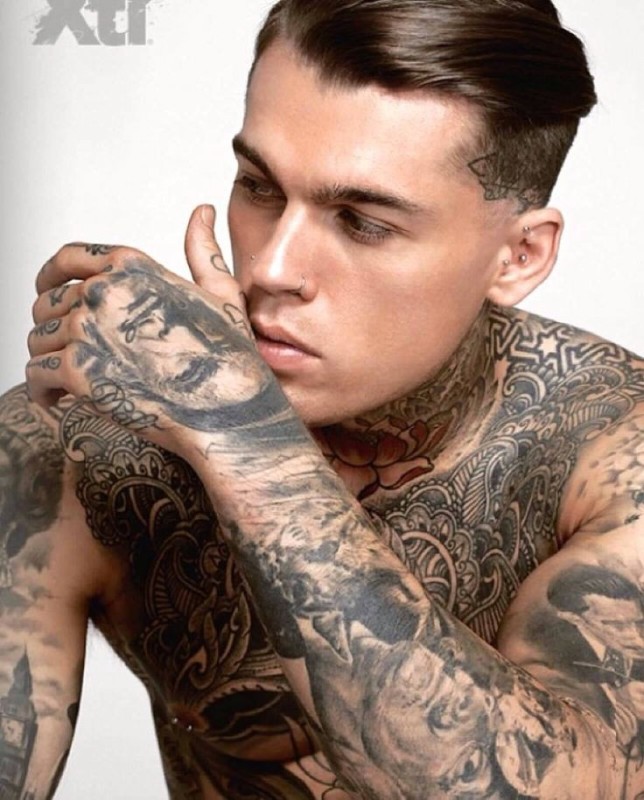 Create meme: stephen james, Steven James, tattoo model