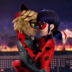 Create meme: ladybug, Harley Quinn and the Joker, cat kiss